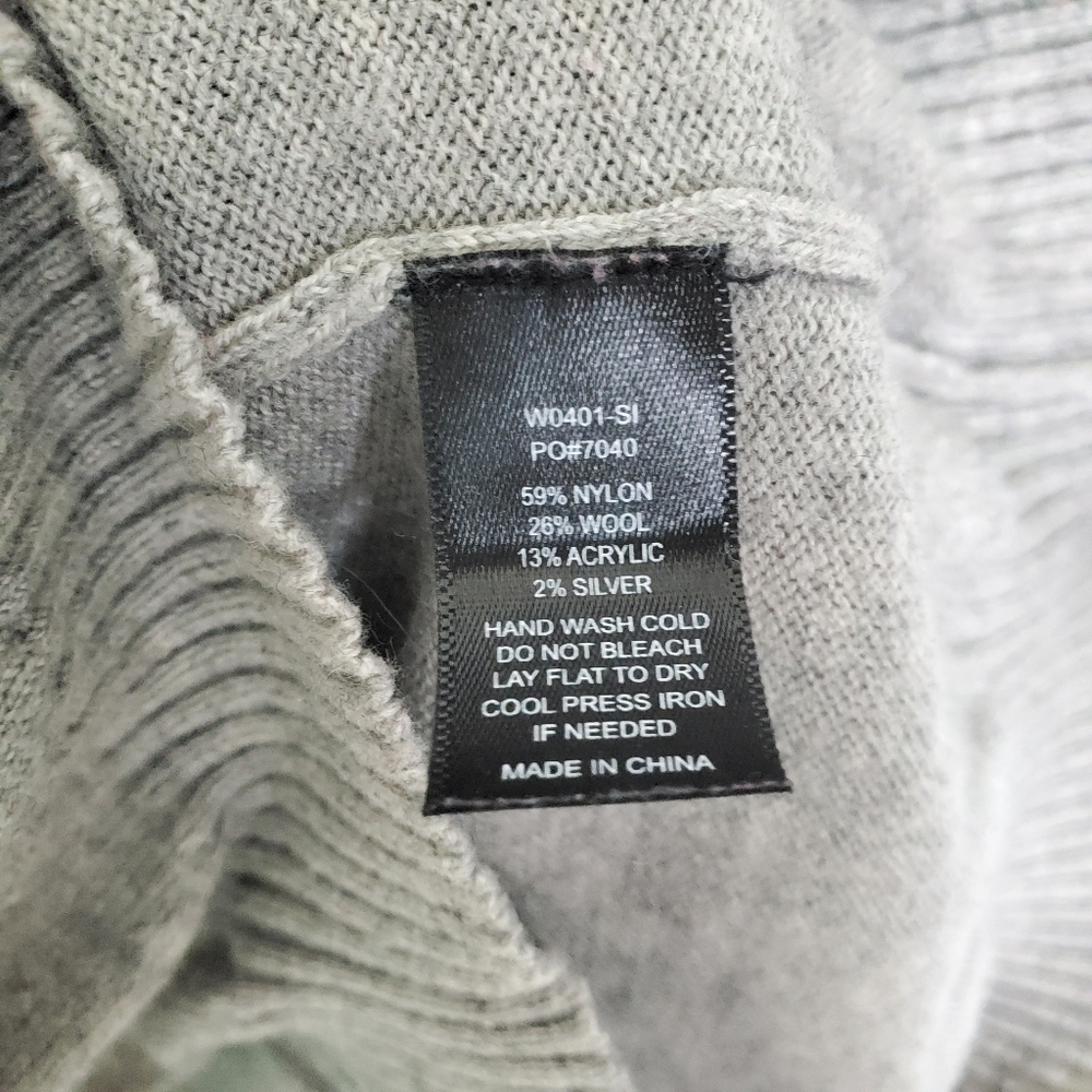 Betabrand Silver Shield Gray Sweater - Picture 6 of 8